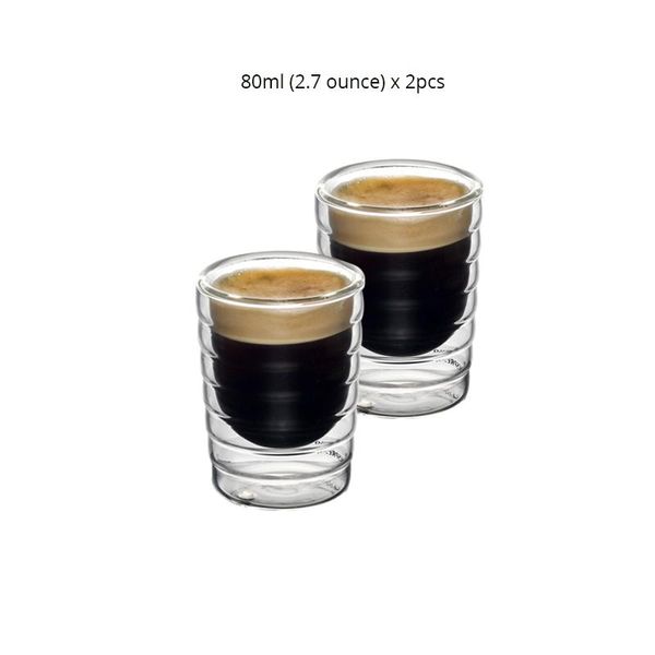 set of 2pcs 2.7oz heat resistant borosilicate coffee cup handmade blown double wall dof mug 80ml cups & saucers
set of 2pcs 2.7oz heat resistant borosilicate coffee cup handmade blown double wall dof mug 80ml cups & saucers