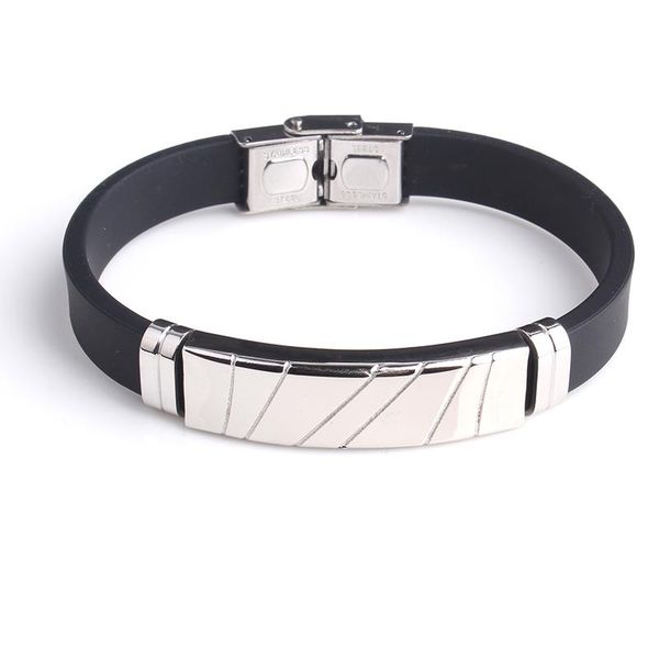 charm bracelets silver color oblique groove silicone 316l stainless steel for men, Golden;silver
charm bracelets silver color oblique groove silicone 316l stainless steel for men, Golden;silver