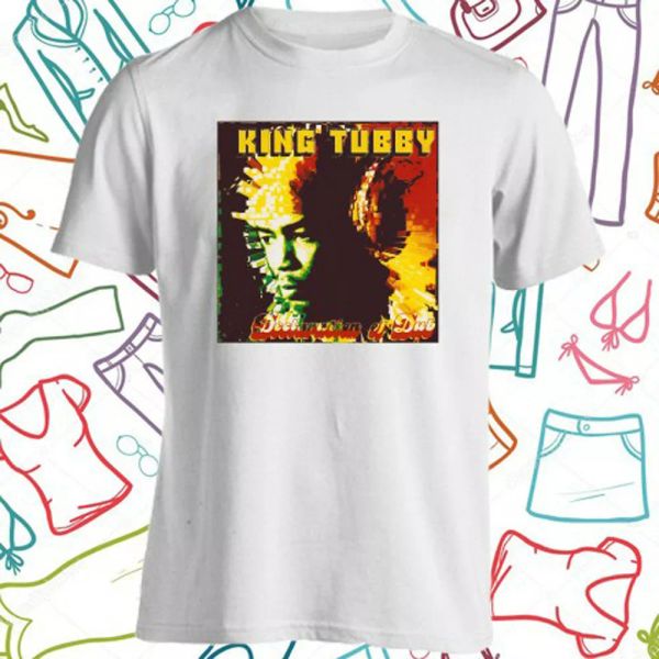 king tubby dubmaster electro men's white t-shirt size s to 3xl, White;black