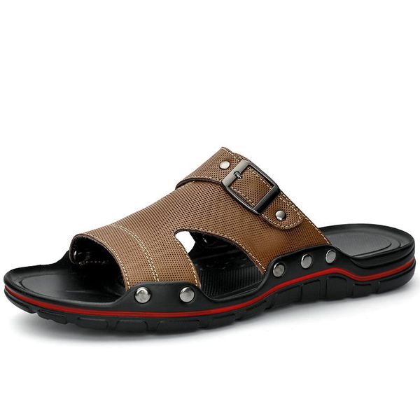 slippers 2021 quality leather non-slip men beach sandals comfortable summer shoes classics flip flops big size, Black
slippers 2021 quality leather non-slip men beach sandals comfortable summer shoes classics flip flops big size, Black