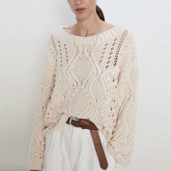women's sweaters long sleeve knit sweater women vintage beige cotton hollow out pull pullovers casual jumpers uqfc, White;black
women's sweaters long sleeve knit sweater women vintage beige cotton hollow out pull pullovers casual jumpers uqfc, White;black