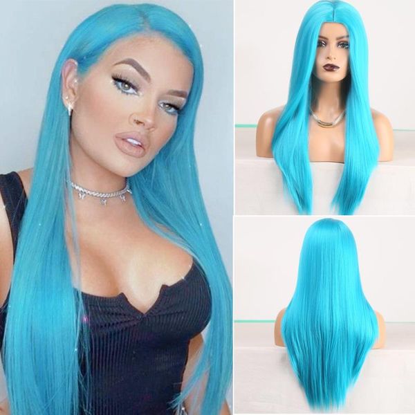 synthetic wigs cosplay none lace blue hair color wig for women girls high tempreture silky straight, Black
synthetic wigs cosplay none lace blue hair color wig for women girls high tempreture silky straight, Black