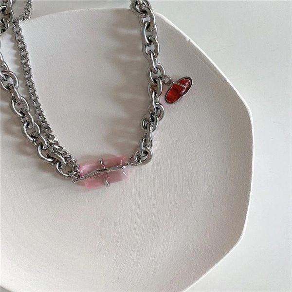 chains design silver inlaid pink crystal square thick necklace simple charm ladies luxury jewelry wedding engagement accessories
chains design silver inlaid pink crystal square thick necklace simple charm ladies luxury jewelry wedding engagement accessories