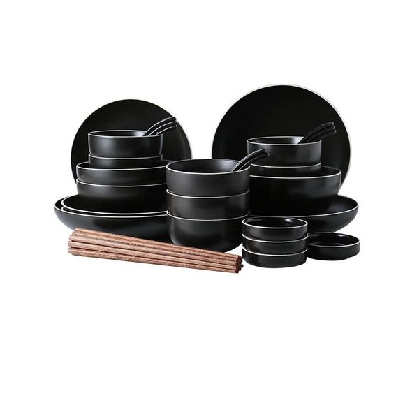 bowls black japanese bowl set household ceramic dishes single rice one man noodle soup creative northern europe
bowls black japanese bowl set household ceramic dishes single rice one man noodle soup creative northern europe