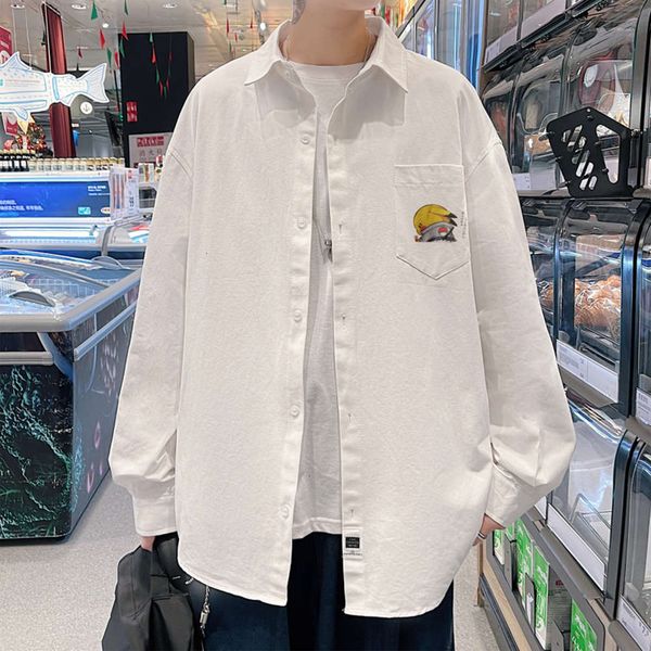 men's casual shirts xiaoxiangfeng coat men's high-class design sense xiaozhong dk shirt cartoon printed clothes oy3b, White;black
men's casual shirts xiaoxiangfeng coat men's high-class design sense xiaozhong dk shirt cartoon printed clothes oy3b, White;black