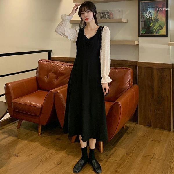 pregnant women long-sleeved v-neck fashion dress office lady elegant lantern sleeve patchwork maternity black long1, White
pregnant women long-sleeved v-neck fashion dress office lady elegant lantern sleeve patchwork maternity black long1, White