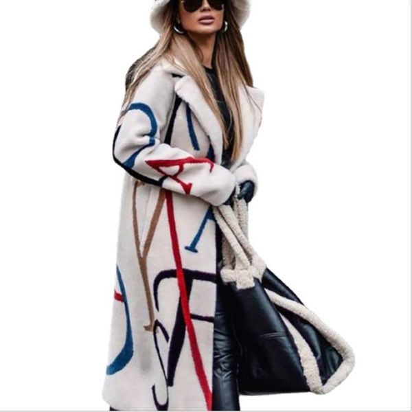 women's wool & blends korean winter clothes fashion 2021 casual loose large size printing single-breasted windbreaker lapel fur coat, Black
women's wool & blends korean winter clothes fashion 2021 casual loose large size printing single-breasted windbreaker lapel fur coat, Black