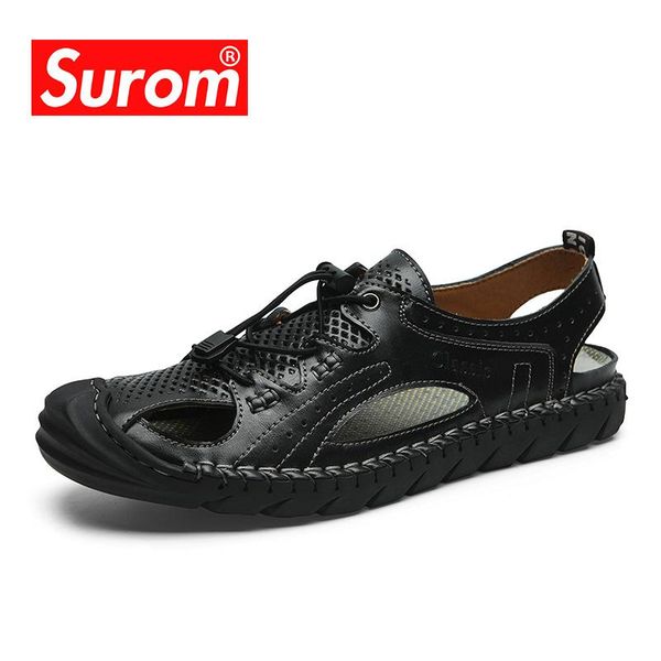 sandals surom summer fashion men outdoor beach shoes quality leather sandalias non-slip rubber male adult, Black
sandals surom summer fashion men outdoor beach shoes quality leather sandalias non-slip rubber male adult, Black