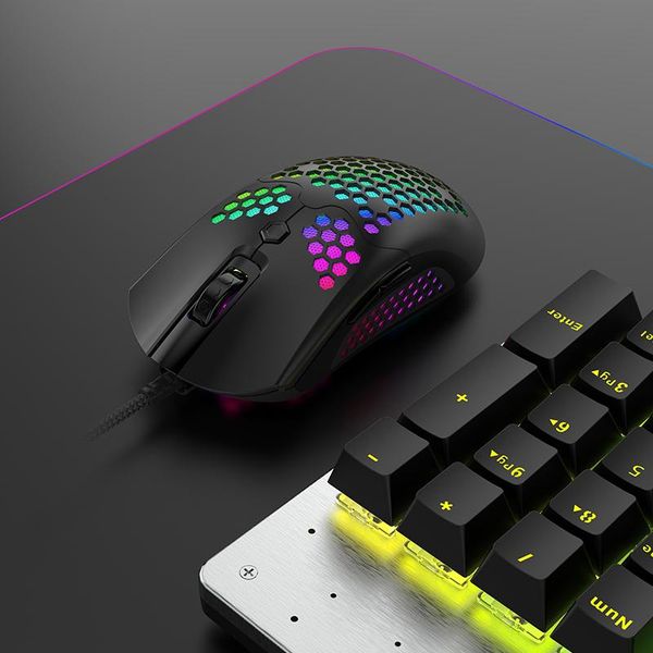 mice m5 hollow-out honeycomb shell gaming mouse colorful rgb backlit light wired with 7 buttons for game lovers
mice m5 hollow-out honeycomb shell gaming mouse colorful rgb backlit light wired with 7 buttons for game lovers