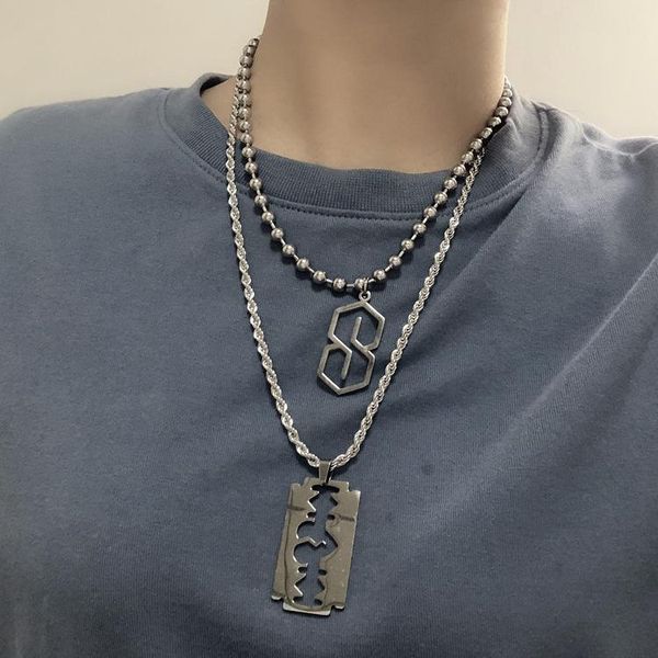pendant necklaces dropship 2021 fashion simple blade necklace titanium steel harajuku style cold hip hop sweater chain gifts, Silver
pendant necklaces dropship 2021 fashion simple blade necklace titanium steel harajuku style cold hip hop sweater chain gifts, Silver