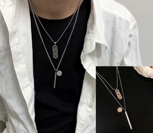 pendant necklaces fashion cold wind stainless steel necklace street hipster hip hop men and women models multi-layer sweater chain, Silver
pendant necklaces fashion cold wind stainless steel necklace street hipster hip hop men and women models multi-layer sweater chain, Silver