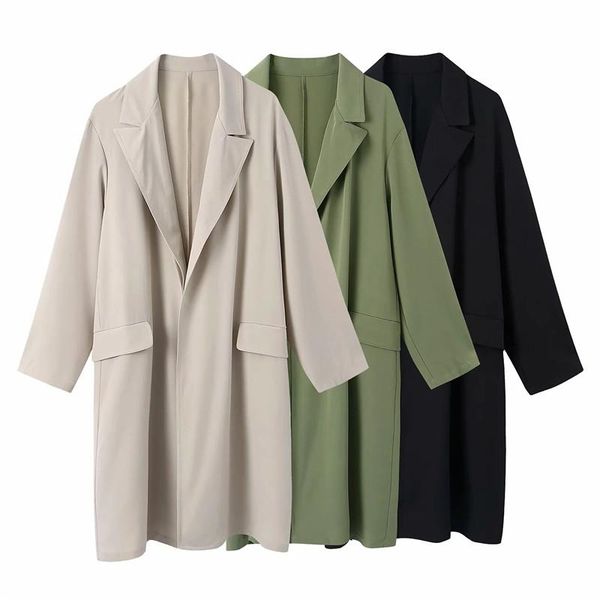 women's trench coats green long coat women summer windbreaker black fashion light windbreakers pockets sleeve office, Tan;black
women's trench coats green long coat women summer windbreaker black fashion light windbreakers pockets sleeve office, Tan;black