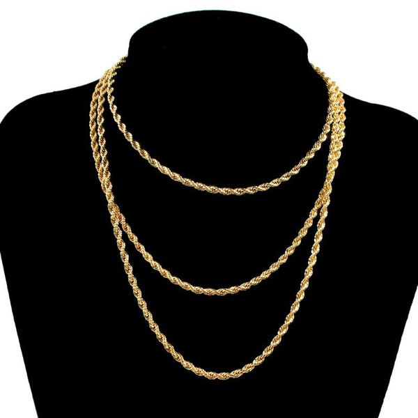 chains bohemian simple golden twisted rope chain necklace for women fashion retro metal choker clavicle punk hip hop jewelry, Silver
chains bohemian simple golden twisted rope chain necklace for women fashion retro metal choker clavicle punk hip hop jewelry, Silver