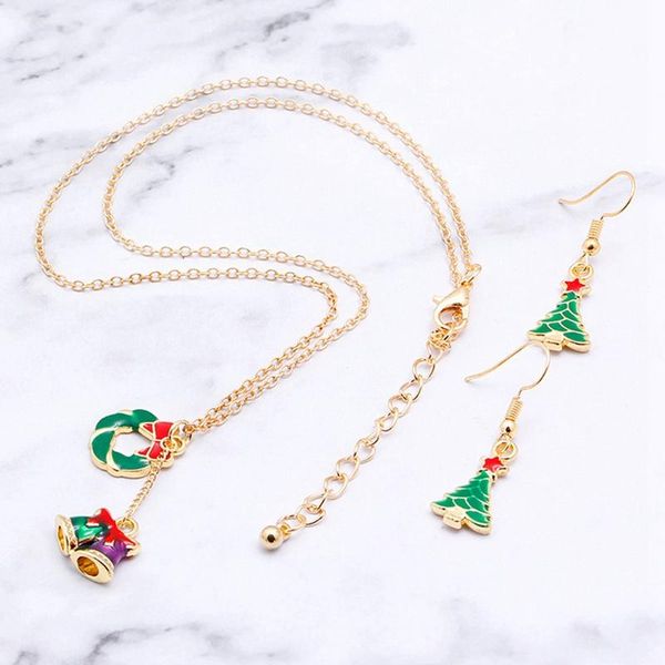 earrings & necklace christmas jewelry set fashion design colorful enamel tree santa claus deer earring for women, Silver
earrings & necklace christmas jewelry set fashion design colorful enamel tree santa claus deer earring for women, Silver
