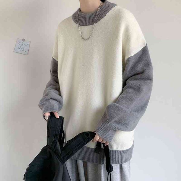 sweaters men stitching contrast pullover sweater spring autumn loose korean style trend personality handsome cloth, Black
sweaters men stitching contrast pullover sweater spring autumn loose korean style trend personality handsome cloth, Black