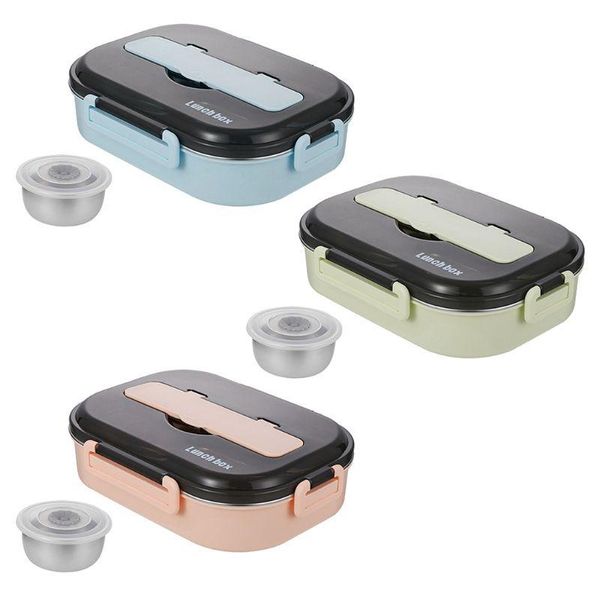 dinnerware sets 304 stainless steel lunch box compartment bento picnic container with soap bowl kitchen leakproof
dinnerware sets 304 stainless steel lunch box compartment bento picnic container with soap bowl kitchen leakproof