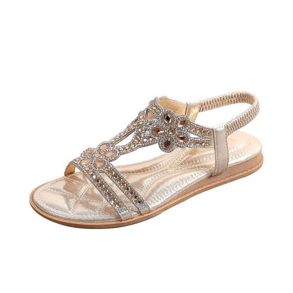 rhinestone sandals flat heel hollow boho comfort women's flip-flops beach soft elastic band, Black
rhinestone sandals flat heel hollow boho comfort women's flip-flops beach soft elastic band, Black