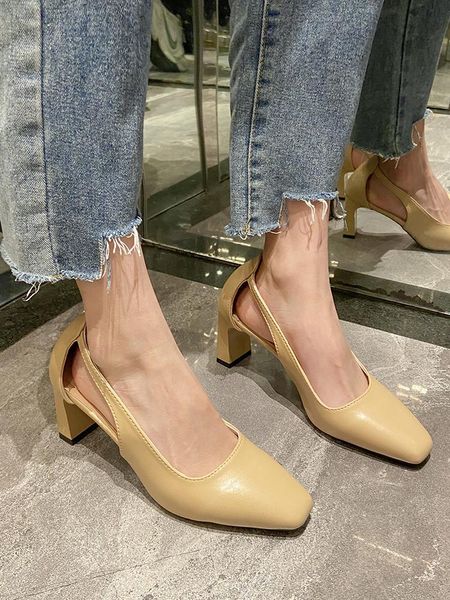 dress shoes fashion ladies high heels summer retro square head hollow commuter all-match work elegant ., Black
dress shoes fashion ladies high heels summer retro square head hollow commuter all-match work elegant ., Black