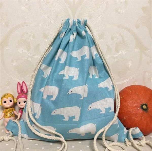 backpack yile cotton linen drawstring travel student book bag white bear blue pink base 2 colors b32
backpack yile cotton linen drawstring travel student book bag white bear blue pink base 2 colors b32