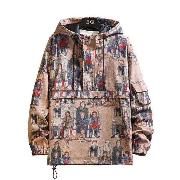 new graffiti jacket men camo pullover mens hong kong style streetwear hoody jackets coat men patchwork hip hop casual outerwear y1122, Black;brown
new graffiti jacket men camo pullover mens hong kong style streetwear hoody jackets coat men patchwork hip hop casual outerwear y1122, Black;brown