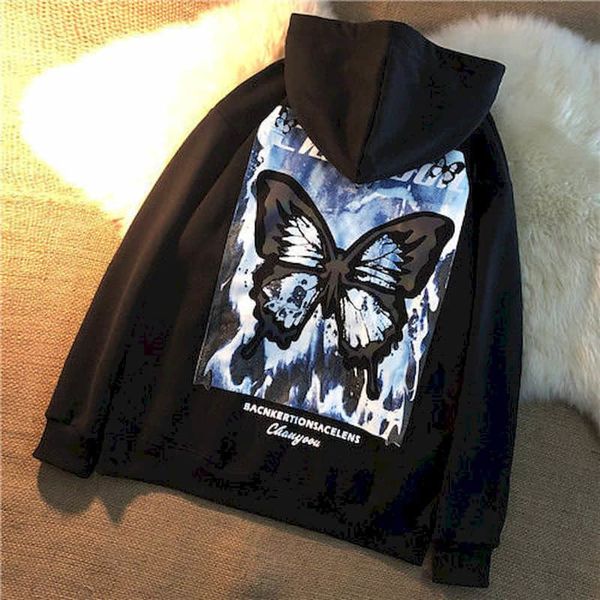 men's hoodies & sweatshirts male hooded sweatshirt butterfly flower plus thick velvet trend student fall winter couple's clothes t, Black
men's hoodies & sweatshirts male hooded sweatshirt butterfly flower plus thick velvet trend student fall winter couple's clothes t, Black