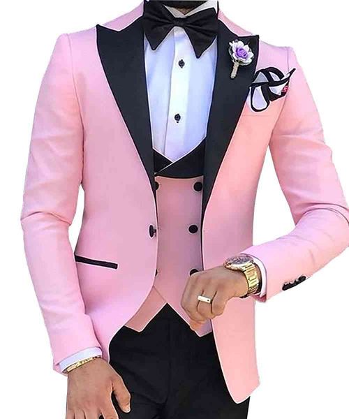 men's suits & blazers 3-piece wedding , jacket + pants vest, white, black lapel
men's suits & blazers 3-piece wedding , jacket + pants vest, white, black lapel
