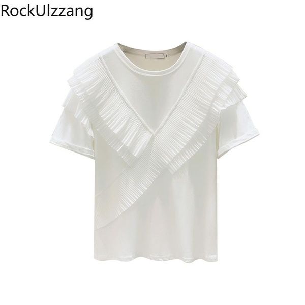 white black plus size short sleeve patchwork pleated cascading ruffle t-shirt women t shirt korean summer fashion aesthetic women's
white black plus size short sleeve patchwork pleated cascading ruffle t-shirt women t shirt korean summer fashion aesthetic women's