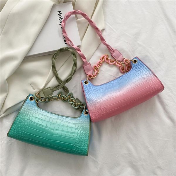 evening bags fashion women alligator pattern pu leather gradient color shoulder underarm bag chain
evening bags fashion women alligator pattern pu leather gradient color shoulder underarm bag chain