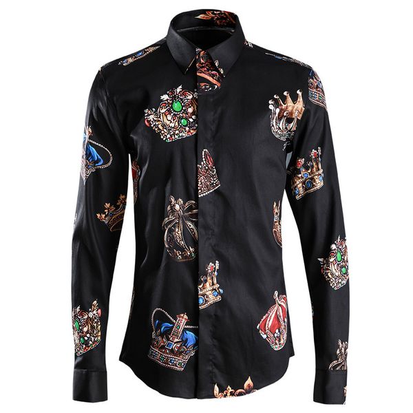 tee polo shirt black men luxury allover printing long sleeve fashion slim fit mens plus size 4xl shirts, White;black
tee polo shirt black men luxury allover printing long sleeve fashion slim fit mens plus size 4xl shirts, White;black