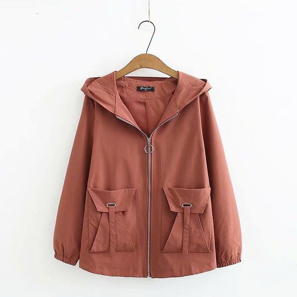 women's trench coats korean clothes spring autumn cotton windbreaker jacket women long sleeve hooded casual solid zip up basic female, Tan;black
women's trench coats korean clothes spring autumn cotton windbreaker jacket women long sleeve hooded casual solid zip up basic female, Tan;black