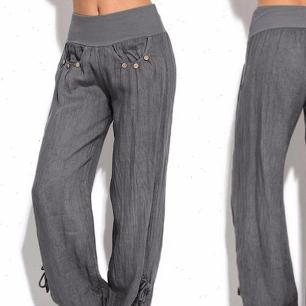 black button cotton linen casual women pants loose trouser wide leg summer beach cargo sweatpant pantalones, Black;white
black button cotton linen casual women pants loose trouser wide leg summer beach cargo sweatpant pantalones, Black;white