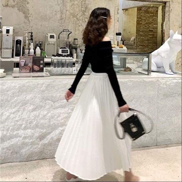 skirts women loose daily simple streetwear solid pleated high waist all-match fashion student female spring arrival, Black
skirts women loose daily simple streetwear solid pleated high waist all-match fashion student female spring arrival, Black