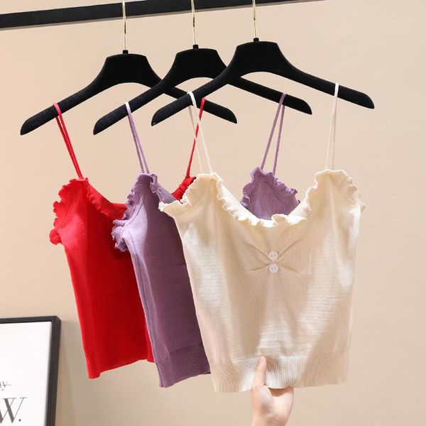 women's tanks & camis korean style lace knitted short vest slim bottoming t-shirt women twooden ears all-match tank top, White
women's tanks & camis korean style lace knitted short vest slim bottoming t-shirt women twooden ears all-match tank top, White