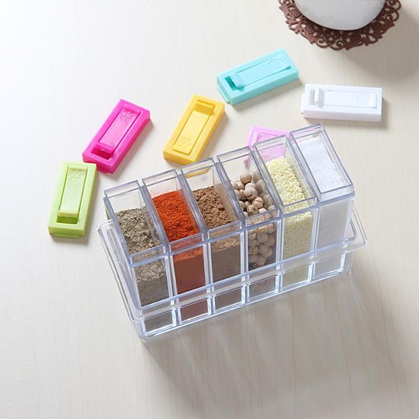 storage boxes & bins creative spice jar seasoning sugar bowl simple transparent lid box 6pc/set kitchen tool salt condiment
storage boxes & bins creative spice jar seasoning sugar bowl simple transparent lid box 6pc/set kitchen tool salt condiment
