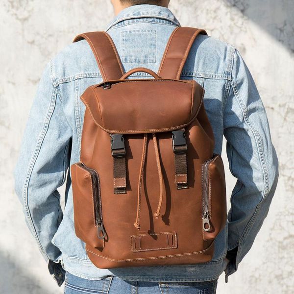 backpack men's real leather backpacks brand designer 15"lapbusiness fashion travel large capacity book student bags
backpack men's real leather backpacks brand designer 15"lapbusiness fashion travel large capacity book student bags