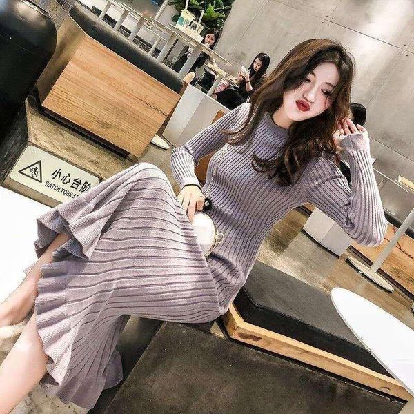 casual dresses 2021 women's long-sleeved knitted tight-fitting ribbed long dress autumn and winter ladies fashion fishtail, Black;gray
casual dresses 2021 women's long-sleeved knitted tight-fitting ribbed long dress autumn and winter ladies fashion fishtail, Black;gray