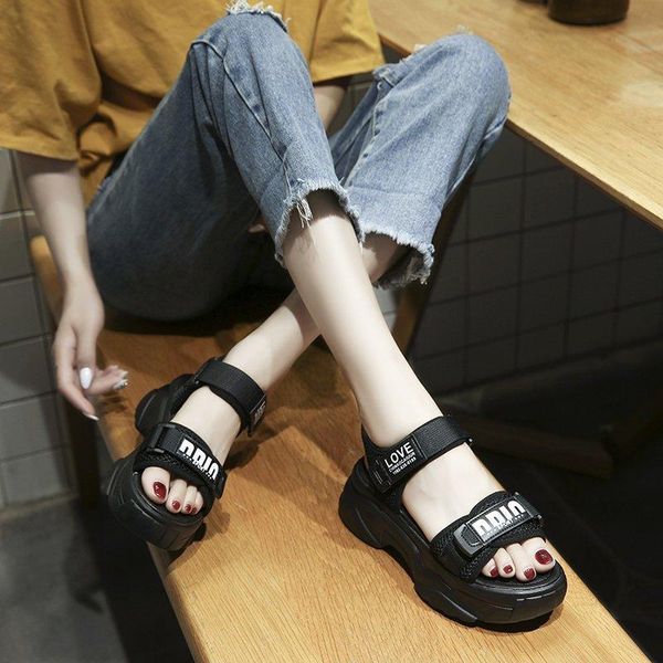 sandals sport women open toe platform summer outdoor casual thick sole beach shoes 2021, Black
sandals sport women open toe platform summer outdoor casual thick sole beach shoes 2021, Black