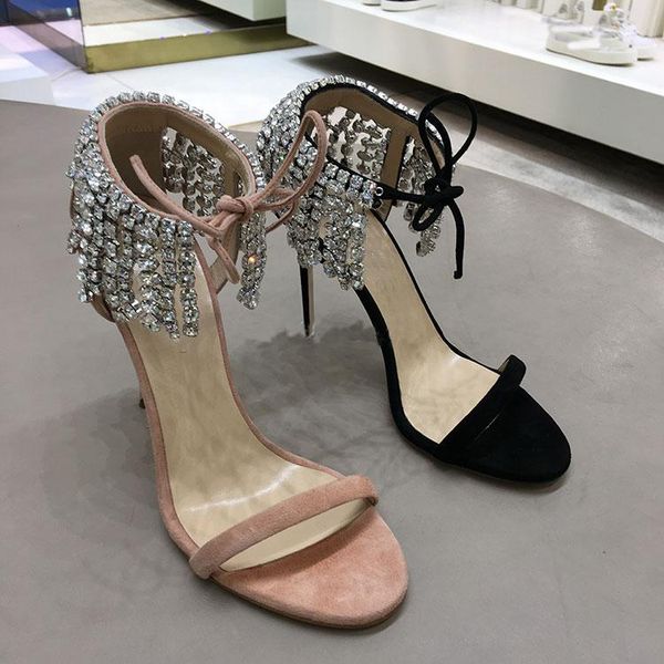 mikishyda ankle-wrap nude pink pumps bling rhinestone high heels sandalias leather mujer summer shoes wedding women dress, Black
mikishyda ankle-wrap nude pink pumps bling rhinestone high heels sandalias leather mujer summer shoes wedding women dress, Black