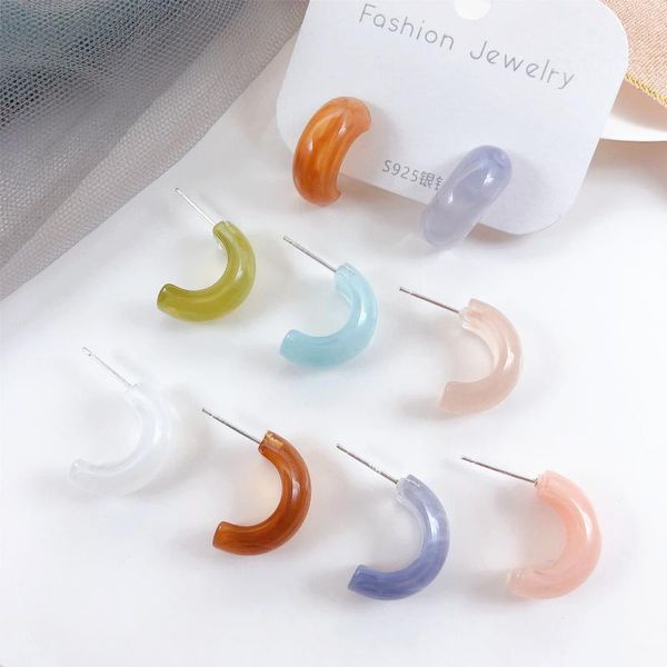 hoop & huggie rainbery 2021 korea colorful acrylic geometric c-shaped earrings retro for women girls party travel jewelry gifts, Golden;silver
hoop & huggie rainbery 2021 korea colorful acrylic geometric c-shaped earrings retro for women girls party travel jewelry gifts, Golden;silver
