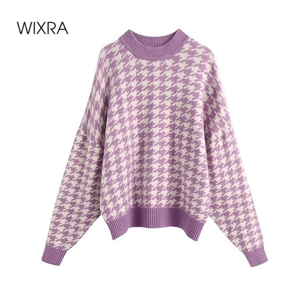 wixra knitted sweaters womens casual pullovers houndstooth loose jumper autumn winter trendy female clothing 210419, White;black
wixra knitted sweaters womens casual pullovers houndstooth loose jumper autumn winter trendy female clothing 210419, White;black