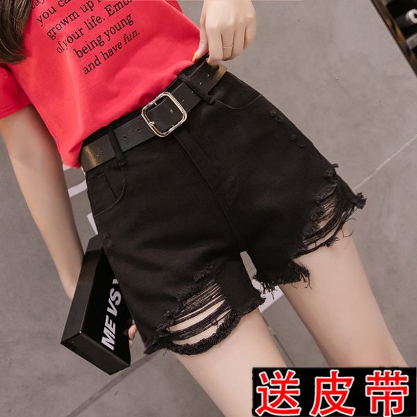 women's shorts black high waist denim summer 2020 new korean version thin and loose a-line wide leg pants fashion, White;black
women's shorts black high waist denim summer 2020 new korean version thin and loose a-line wide leg pants fashion, White;black