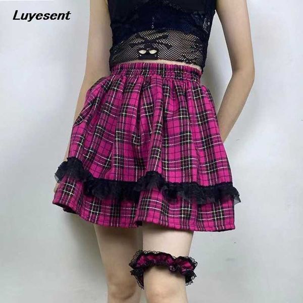 y2k plaid rok 2021 summer lady dark lolita realm cool bodem slight sweet student harajuku streetwear rose red purple, Black
y2k plaid rok 2021 summer lady dark lolita realm cool bodem slight sweet student harajuku streetwear rose red purple, Black