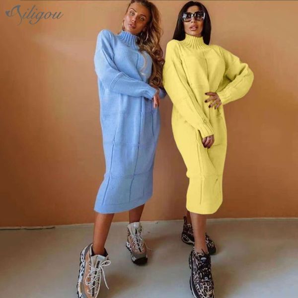 casual dresses ailigou women's fall/winter 2021 fashion high neck thick sweater dress knitted pullover long sleeve, Black;gray
casual dresses ailigou women's fall/winter 2021 fashion high neck thick sweater dress knitted pullover long sleeve, Black;gray