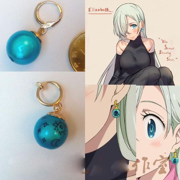 clip-on & screw back 1pcs anime the seven deadly sins elizabeth liones cosplay pendant princesa blue earrings ear clip props accessories, Silver
clip-on & screw back 1pcs anime the seven deadly sins elizabeth liones cosplay pendant princesa blue earrings ear clip props accessories, Silver