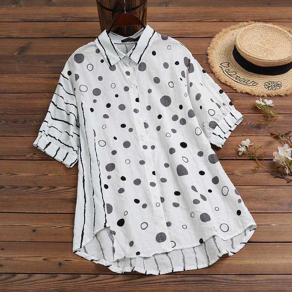 women's blouses & shirts blouses summer printed blouse stylish striped short sleeve blusas female lapel button patchwork plus i0yj, White
women's blouses & shirts blouses summer printed blouse stylish striped short sleeve blusas female lapel button patchwork plus i0yj, White