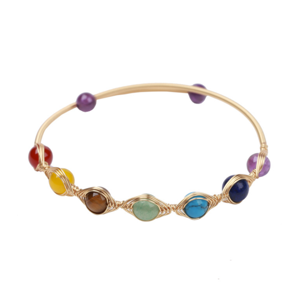 bangle 7 chakra bangles with natural crystal stone bead bracelet for women meditation healing energy balancing jewelry, Black
bangle 7 chakra bangles with natural crystal stone bead bracelet for women meditation healing energy balancing jewelry, Black
