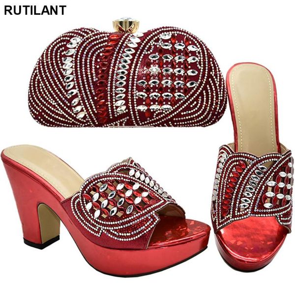 dress shoes african shoe and bags women italian bag set decorated with rhinestone summer high heeled for party, Black
dress shoes african shoe and bags women italian bag set decorated with rhinestone summer high heeled for party, Black