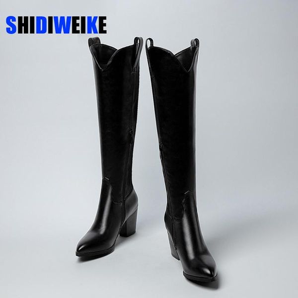 boots 2021 designer western black kneehigh for women pointed toe cowboy chunky square heel runway ladies motorcycle
boots 2021 designer western black kneehigh for women pointed toe cowboy chunky square heel runway ladies motorcycle