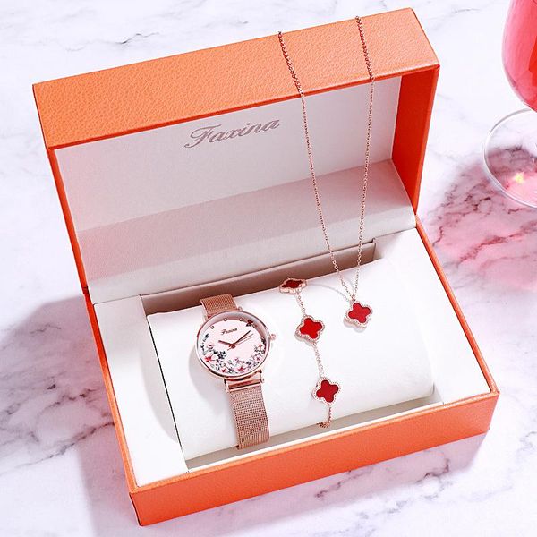 wristwatches floral watch for women fashion stylish round quartz ladies 2021 party necklace bracelet wrist watches set, Slivery;brown
wristwatches floral watch for women fashion stylish round quartz ladies 2021 party necklace bracelet wrist watches set, Slivery;brown