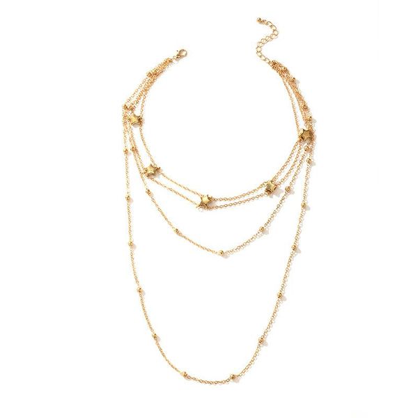pendant necklaces gold color choker necklace for women 4 layers full stars chain & pendants velvet chokers fashion jewelry, Silver
pendant necklaces gold color choker necklace for women 4 layers full stars chain & pendants velvet chokers fashion jewelry, Silver
